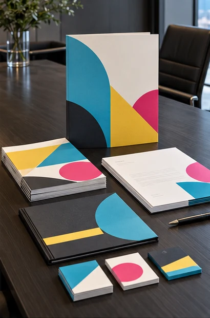 AI-generated concept mockup: Corporate print concepts