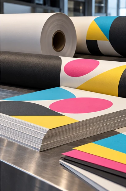AI-generated concept mockup: Materials & production illustration